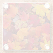 壮大なメープル葉 ガラスコースター (裏面)