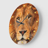 壮大なライオンの頭は美しく王室 ラージ壁時計 (傾斜)