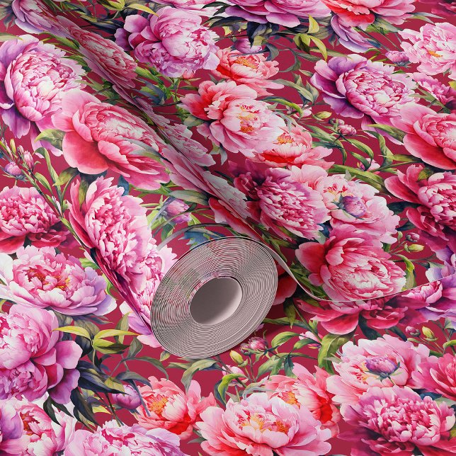 壮大なラブ牡丹オンルビーレッド 壁紙 (クリエイターアップロード済み)