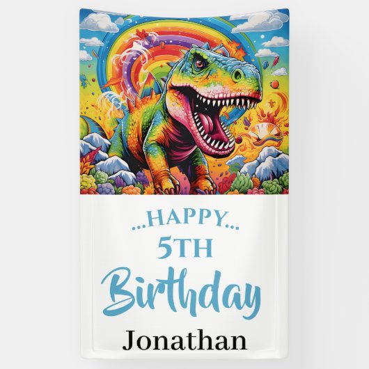 壮大なレインボーダノバースデーパーティー 横断幕 (縦)