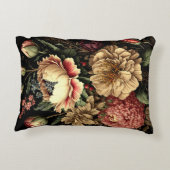 壮大なヴィンテージフローラ配置 アクセントクッション (裏面)