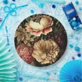 壮大なヴィンテージフローラ配置 ペーパープレート (パーティー)