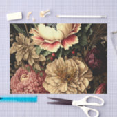 壮大なヴィンテージフローラ配置 薄葉紙 (クラフト)