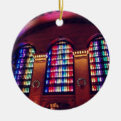 壮大な中央場所のクリスマスの照明のオーナメント セラミックオーナメント (正面)
