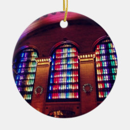 壮大な中央場所のクリスマスの照明のオーナメント セラミックオーナメント