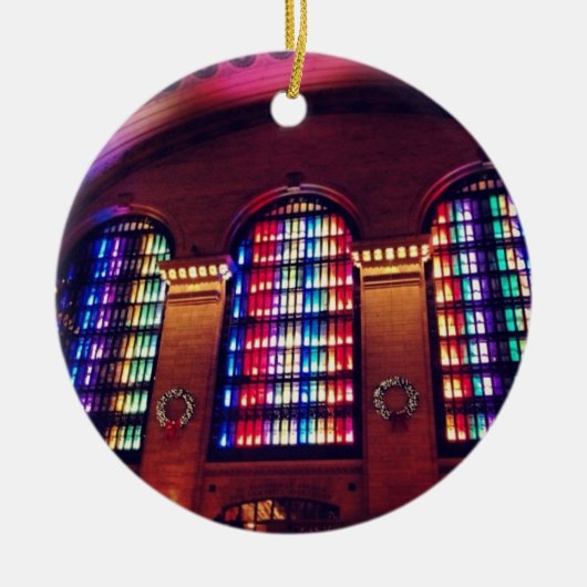 壮大な中央場所のクリスマスの照明のオーナメント セラミックオーナメント (正面)