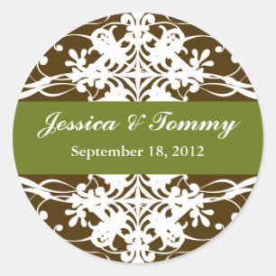 壮大な地球の結婚式のラベル ラウンドシール