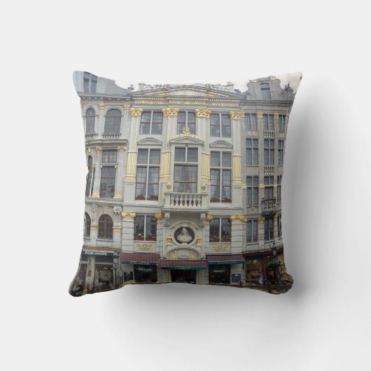 壮大な場所のブリュッセルの写真の枕 クッション (裏面)