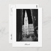 壮大な場所の夜、ブリュッセル ポストカード (正面/裏面)
