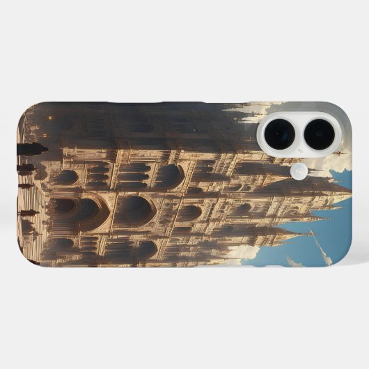 壮大な大聖堂の正面 Case-Mate iPhoneケース (裏面 (横))