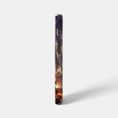 壮大な天体戦場イラストレーション iPhoneケース (左側面)