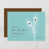 壮大な孔雀は日付の招待状を救います セーブザデート (正面/裏面)