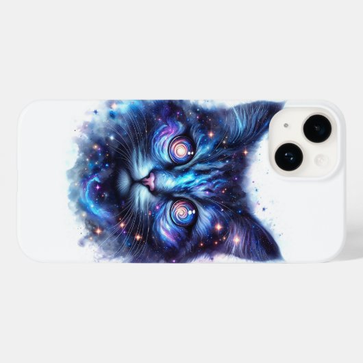 壮大な宇宙の銀河猫 - 星雲スペースファンタジー Case-Mate iPhoneケース (裏面 (横))