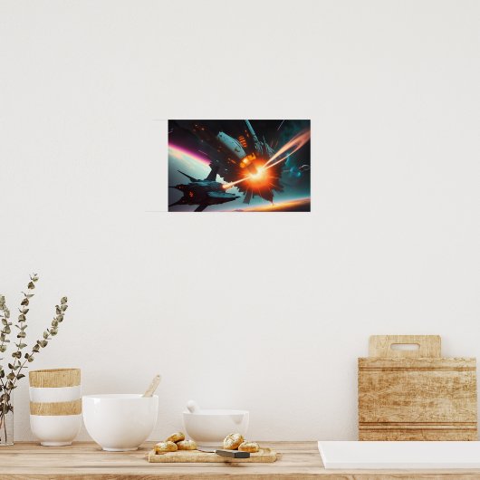 壮大な宇宙場面 ポスター (キッチン)