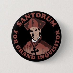壮大な尋問者のためのリックSantorum 缶バッジ
