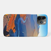 壮大な山の谷の流れのデザイン Case-Mate iPhoneケース (裏面(横))