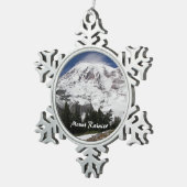 壮大な山レイニエ スノーフレークピューターオーナメント (右)