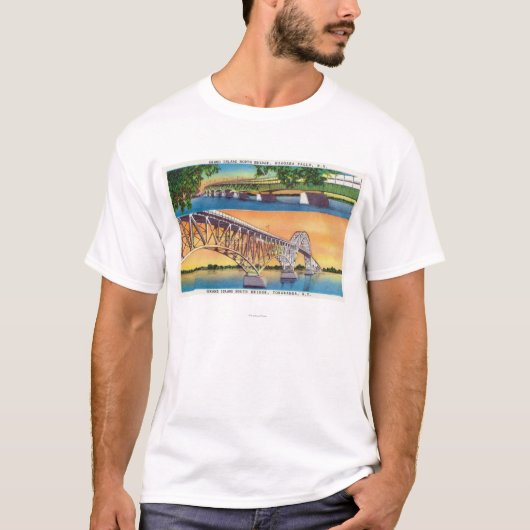 壮大な島の南北橋の眺め Tシャツ (正面)