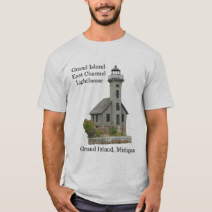 壮大な島東チャネルの灯台ライトワイシャツ Tシャツ