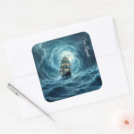 壮大な嵐ボート月波の冒険 スクエアシール