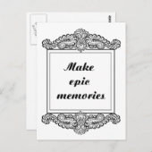 壮大な思い出を作ろう - ポジティブな名言 ポストカード (正面/裏面)