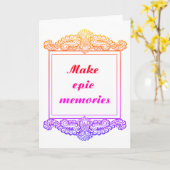 壮大な思い出を作前向きる – 引用文 カード (黄色い花)