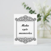 壮大な思い出を作前向きる – 引用文 ポストカード (スタンド正面)