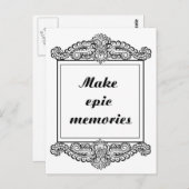 壮大な思い出を作前向きる – 引用文 ポストカード (正面/裏面)