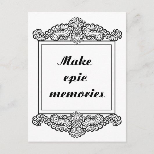 壮大な思い出を作前向きる – 引用文 ポストカード (正面)