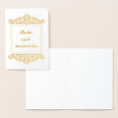 壮大な思い出を作前向きる – 引用文 箔カード (ディスプレー)