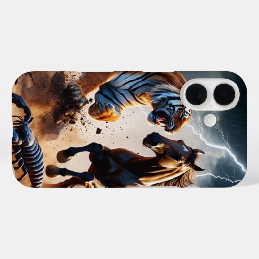 壮大な戦闘シーン Case-Mate iPhoneケース (裏面 (横))