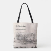 壮大な手 – フィリピ色彩の鮮やかン・イーグル トートバッグ (裏面)