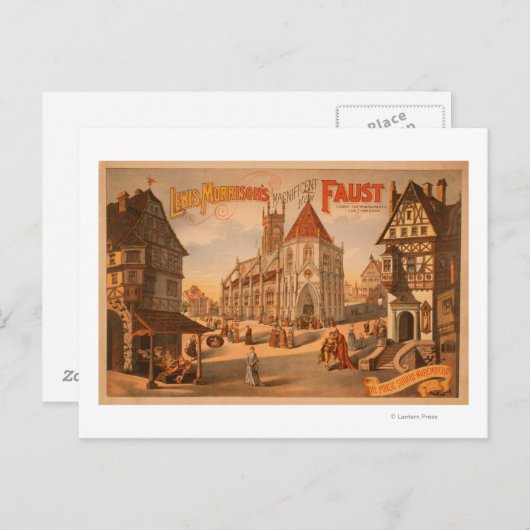 壮大な新しいファウストニュレンベルクGermanyポスター ポストカード (正面/裏面)
