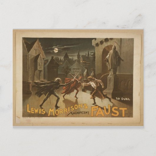 壮大な新たなファウスト ポストカード (正面)