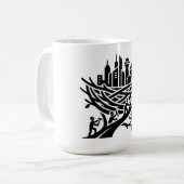 壮大な新世界を築く都市の巣作り コーヒーマグカップ (正面左)
