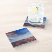 壮大な日没 ガラスコースター (アングル)