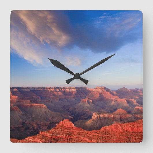 壮大な日没 スクエア壁時計 (正面)
