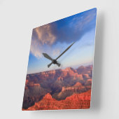 壮大な日没 スクエア壁時計 (傾斜)