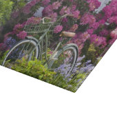 壮大な春の花咲き、幻想的なアンティーク カッティングボード (角)