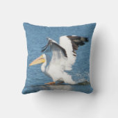 壮大な枕のモモイロペリカン クッション (裏面)