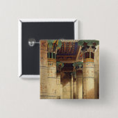 壮大な柱廊玄関の下の眺め、Philae 缶バッジ (正面&裏面)