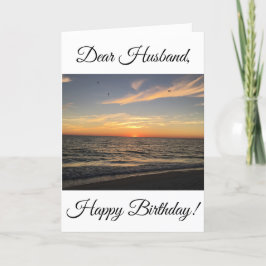 壮大な海風景、夫の誕生日カード カード