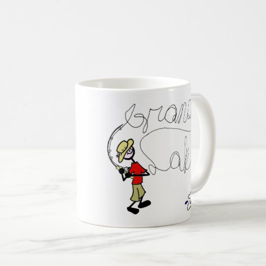 壮大な湖の魚釣りのコーヒー・マグ コーヒーマグカップ (正面右)