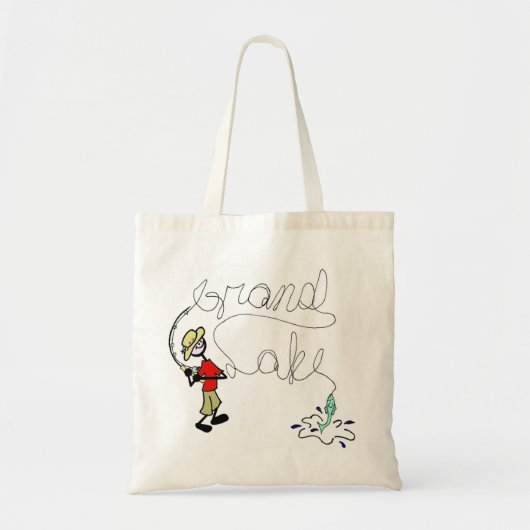 壮大な湖の魚釣りのトート トートバッグ (正面)