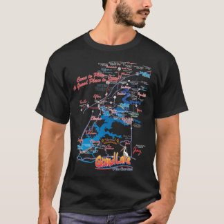 壮大な湖のOKの地図のティー Tシャツ