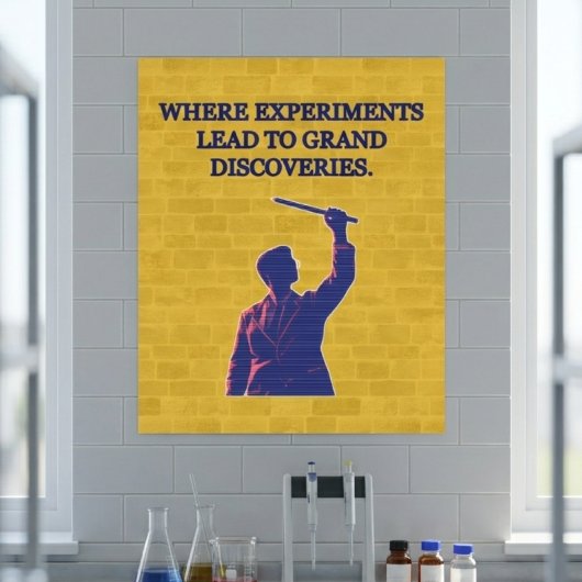 壮大な発見につながる実験の世界ラボ ポスター