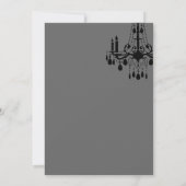 壮大な社交ダンスのリハーサルの夕食の招待状(灰色) 招待状 (裏面)