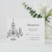 壮大な社交ダンスRSVP (灰色) 出欠カード (スタンド正面)