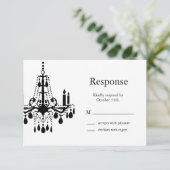 壮大な社交ダンスRSVP (黒) 出欠カード (スタンド正面)