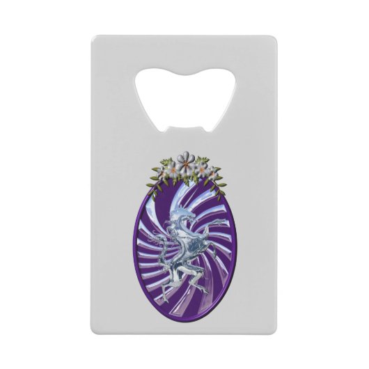 壮大な神話のユニコーン クレジットカード栓抜き (正面)